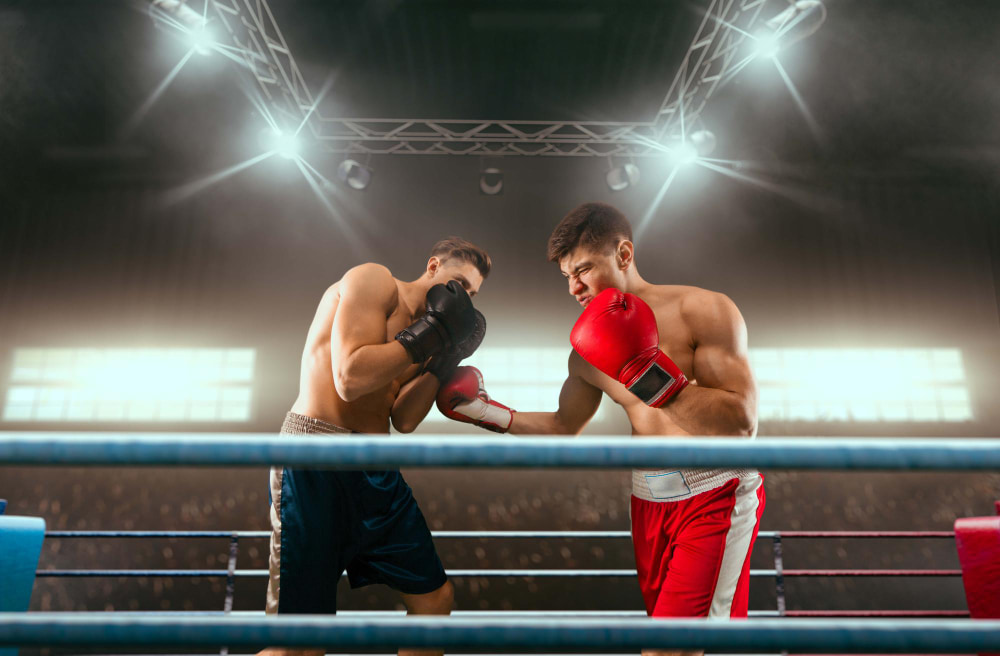 catégorie poids boxe anglaise : deux hommes s'affrontent sur un ring